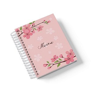 Caderno Personalizado FLORAL (#26) - A5 15x21cm (Pequeno) - Com 100 Folhas