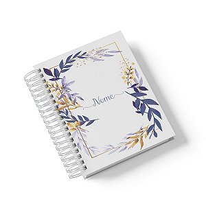 Caderno Personalizado FLORAL (#23) - A5 15x21cm (Pequeno) - Com 100 Folhas