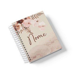 Caderno Personalizado FLORAL (#38) - A5 15x21cm (Pequeno) - Com 100 Folhas