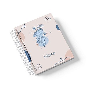 Caderno Personalizado FLORAL (#33) - A5 15x21cm (Pequeno) - Com 100 Folhas