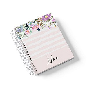 Caderno Personalizado FLORAL (#31) - A5 15x21cm (Pequeno) - Com 100 Folhas