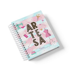 Caderno Personalizado Artesã (#01) - A5 15x21cm (PEQUENO) - Com 100 Folhas