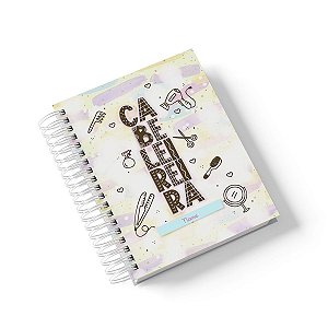Caderno Personalizado Cabeleireira (#01) - A5 15x21cm (PEQUENO) - Com 100 Folhas