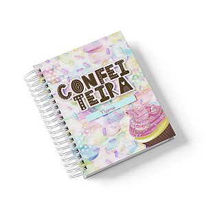 Caderno Personalizado Confeiteira (#01) - A5 15x21cm (PEQUENO) - Com 100 Folhas