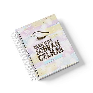 Caderno Personalizado Design de Sobrancelhas (#01) - A5 15x21cm (PEQUENO) - Com 100 Folhas