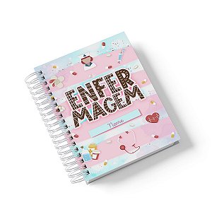 Caderno Personalizado Enfermagem (#01) - A5 15x21cm (PEQUENO) - Com 100 Folhas