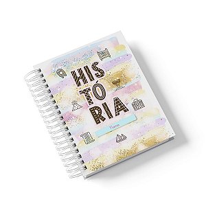 Caderno Personalizado História (#01) - A5 15x21cm (PEQUENO) - Com 100 Folhas