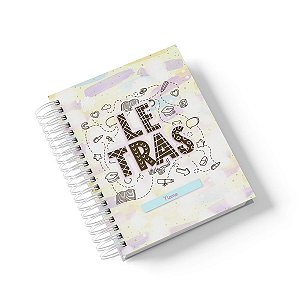 Caderno Personalizado Letras (#01) - A5 15x21cm (PEQUENO) - Com 100 Folhas