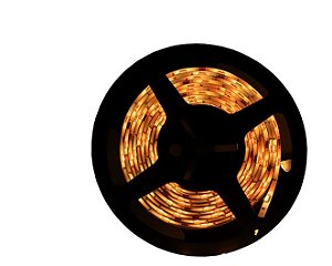 Fita led 2 5w 30 leds/m 5m 12v com fonte autovolt ip20/3000k