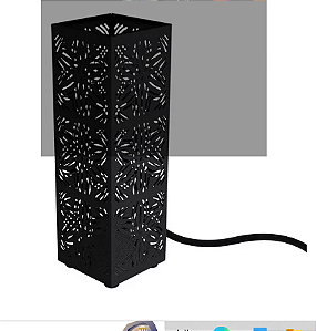 Abajur taschibra renda uni 901 1xe27/preto fosco