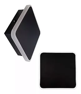 Arandela led taschibra optic square ontw 6w preto/