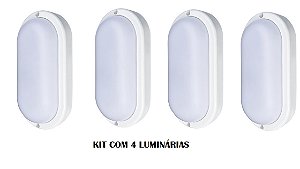 Kit 4 Luminária tartaruga led phare bivolt 24W