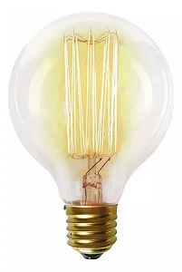 Lâmpada filamento de carbono taschibra g80 40w 220v/