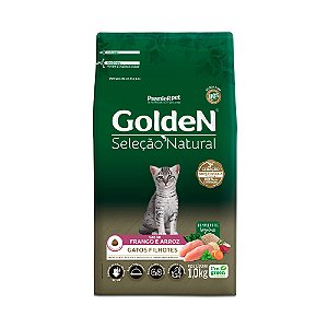 Ração Golden Seleção Natural para Gatos Filhotes Frango e Arroz 1Kg