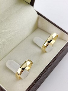 ALIANÇAS EM OURO 18K ABAULADA