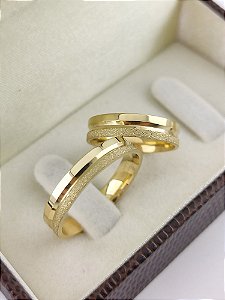 ALIANÇAS EM OURO 18K RETA