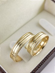 ALIANÇAS EM OURO 18K ABAULADA