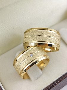 ALIANÇAS OURO 18K RETA 10MM
