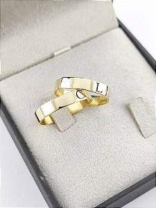 ALIANÇAS OURO 18K RETA