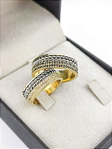 ALIANÇAS EM OURO 18K TRÊS CORES