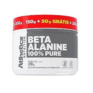 Beta Alanine 100% Pura 150g + 50g Grátis - Atlhetica Nutrition