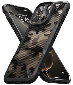 Capa Para iPhone 16 Pro (6.3) Ringke Fusion-X - Camuflada