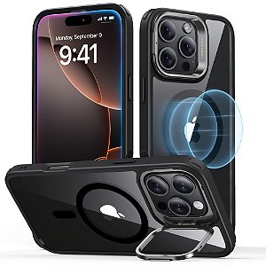 Capa Para iPhone 16 Pro Max ESR MagSafe Suporte -Preto-Clear