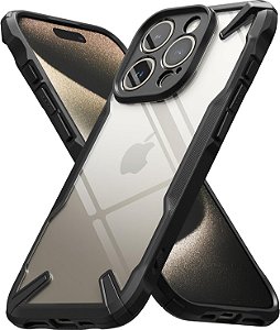 Capa Capinha Para iPhone 15 Pro (6.1) Ringke Fusion X -preto