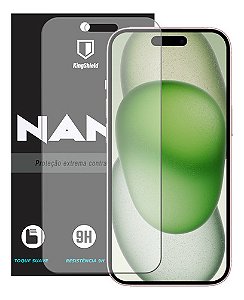 Película iPhone 15 (6.1) Kingshield Nano Vidro - Fosca