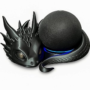 Suporte Base Dragão para Amazon Echo Dot 4ª e 5ª - Preto