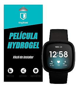 Película Fitbit Versa 3 KingShield Hydrogel Cobertura Total (3X Unid Tela)