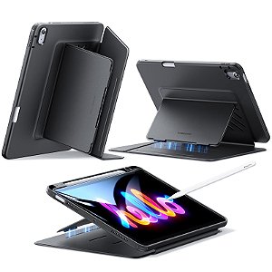 Capa ESR para iPad Air 11 M3/M2 2025/2024 Suporte 360 Hybrid-Preto