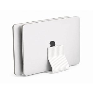 Suporte Vertical de Mesa Notebook e Macbook, Duplo 20mm/16mm, Branco