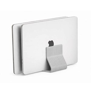 Suporte Vertical de Mesa Notebook e Macbook, Duplo 20mm/16mm, Cinza