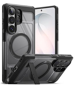 Capa Capinha Ringke UX Magsafe Suporte Para Galaxy S26 Ultra-Preto-Fume