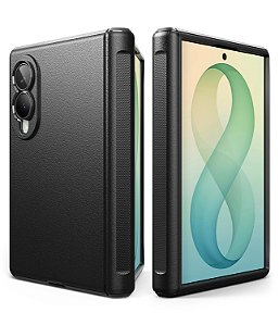 Capa Capinha Ringke Onyx Flap  Para Galaxy Z Fold 8 - Preto