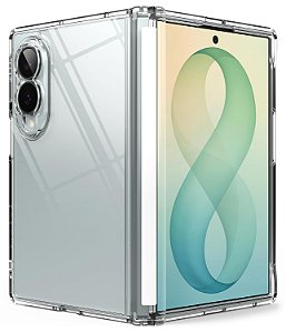 Capa Capinha Ringke Fusion Flap Para Galaxy Z Fold 8 - Clear