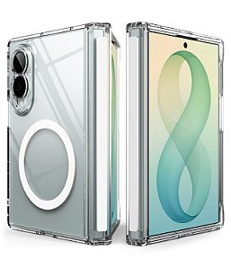 Capa Capinha Ringke Fusion Flap Magsafe Para Galaxy Z Fold 8 - Clear