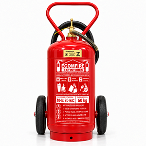 Extintor Sobre Rodas de Pó Químico ABC 50 kg 10-A:80-B:C