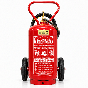 Extintor Sobre Rodas de Pó Químico ABC 50 kg 10-A:80-B:C