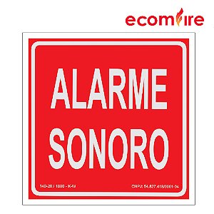 Placa de Sinalização - Alarme Sonoro E1
