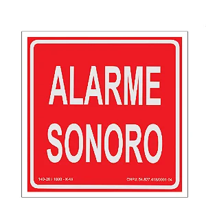 Placa de Sinalização - Alarme Sonoro E1