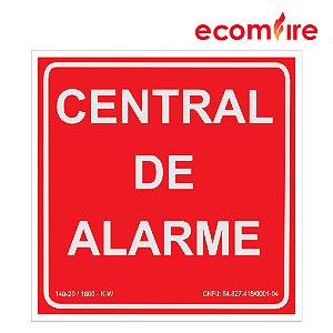Placa De Sinalização - Central Alarme
