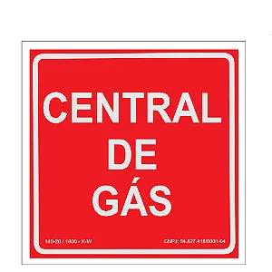 Placa De Sinalização - Central de Gás