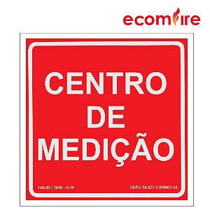 Placa De Sinalização - Centro de Medição