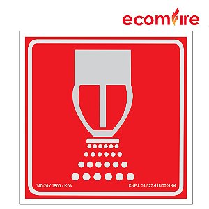 Placa De Sinalização - Chuveiros Automáticos -Sprinklers E10