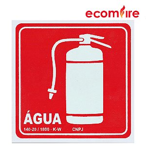 Placa Extintor Agua - E5