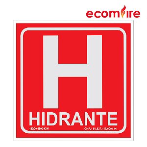 Placa De Sinalização - Hidrante E7