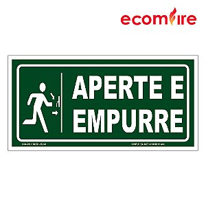 Placa De Sinalização - Aperte e Empurre - S18