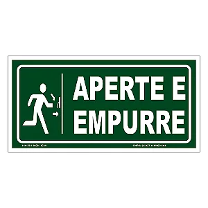 Placa De Sinalização - Aperte e Empurre - S18